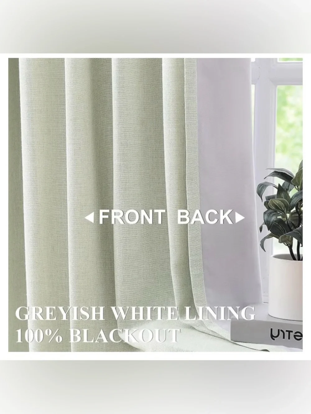 Vision Home Soft Green Pinch Pleated Full Blackout Curtains,50x63x2BL, NEW